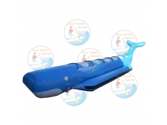 анти-0 . 9 мм ПВХ брезент Однотрубные надувной банан лодки 8 пассажиров для водных видов спорта
