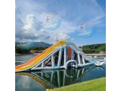 Гигантская плавающая надувная водная горка для аквапарка
 в продаже
